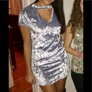 Purple/Blue Velvet Dress